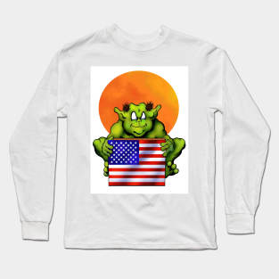 No Slogan Trollord American Flag Long Sleeve T-Shirt